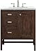 James Martin Vanities E444-V30-3AF Addison 30" Free Standing Single Basin Hardwood Vanity Set with 1-3/16" Arctic Fall Solid Surface Top, and Electrical Outlet - Mid Century Acacia