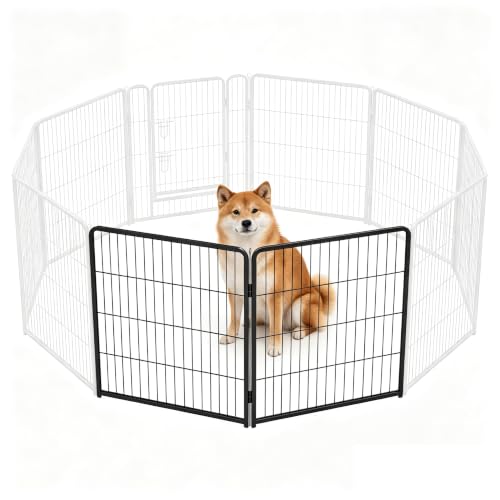 Image of NEWBULIG Dog Playpen Indoor 32 Inch 2 Panels, Metal Outdoor Dog Fence Pen