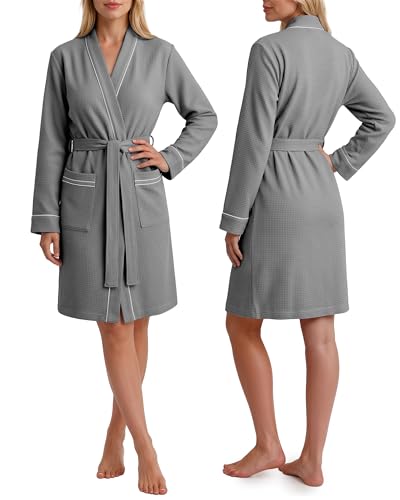 Peignoir pour femme à motif gaufré mi-long NY Threads