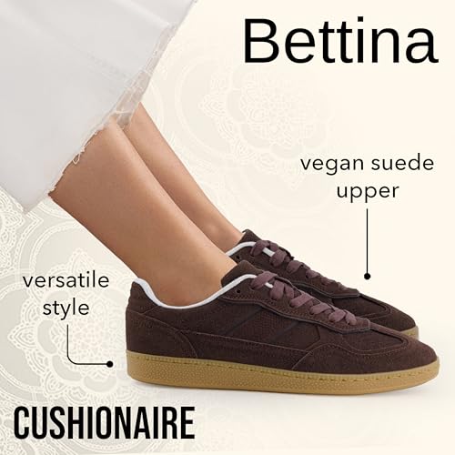CUSHIONAIRE Bettina Women's Retro Sneaker with Cushioned Insole and Durable Gum Sole2