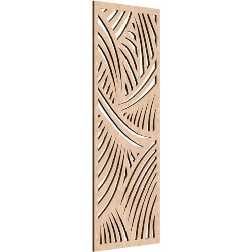Image of 17 3 /8 inchW x 44 3 /8 inchH x 3 /8 inchT Chester Decorative Fretwork Wood Wall Panels, Red Oak