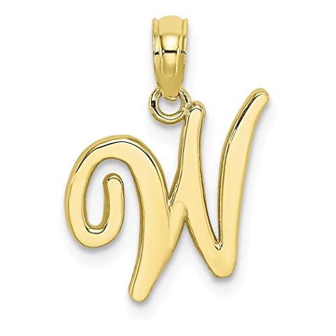 Abalorio de oro de 10 quilates con inicial de alto pulido, grado de oro más alto que oro de 9 quilates Cover