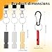 Ptwola 6 Pcs Emergency Whistle Set Double-Tube Camping Whistles Aluminum Keychain Whistle Loud Blast Hiking Whistles with Lanyard Carabiners for Adults Coaching Boating Hunting Camping