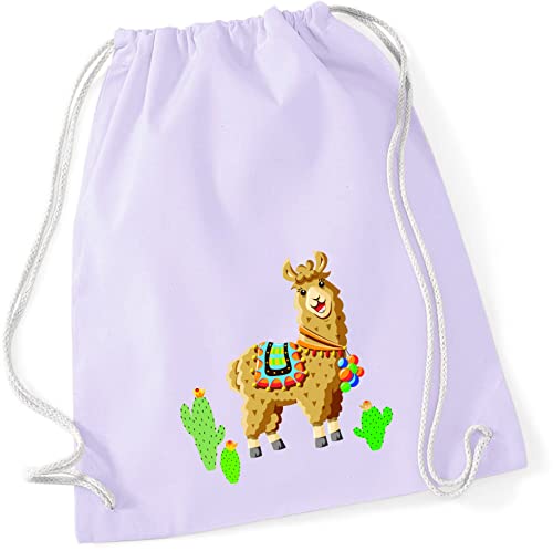 Turnbeutel für Kinder | Motiv Lama mit Kaktus | Schuhbeutel Sportrucksack Jutebeutel zum Zuziehen für Mädchen & Jungen | Stoffbeutel mit Kordel für Schule Kindergarten Freizeit (Pastelllila) Turnbeutel für Kinder | Motiv Lama mit Kaktus | Schuhbeutel Sportrucksack Jutebeutel zum Zuziehen für Mädchen & Jungen | Stoffbeutel mit Kordel für Schule Kindergarten Freizeit (Pastelllila)