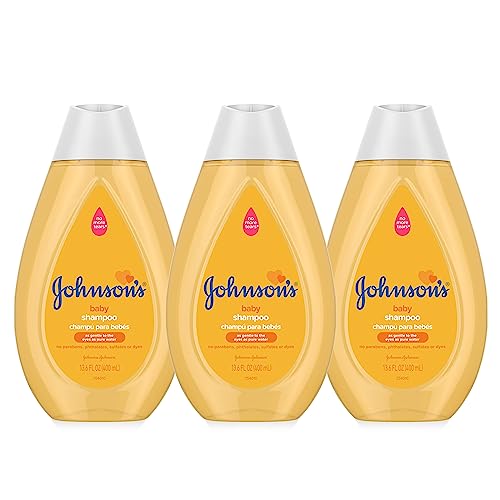 Johnson's Baby Shampoo with Tear-Free Formula, Shampoo for Baby's Delicate Scalp & Skin & Gently Washes Away Dirt & Germs, Free of Parabens, Phthalates, Sulfates and Dyes, 13.6 fl. oz (Pack of 3)