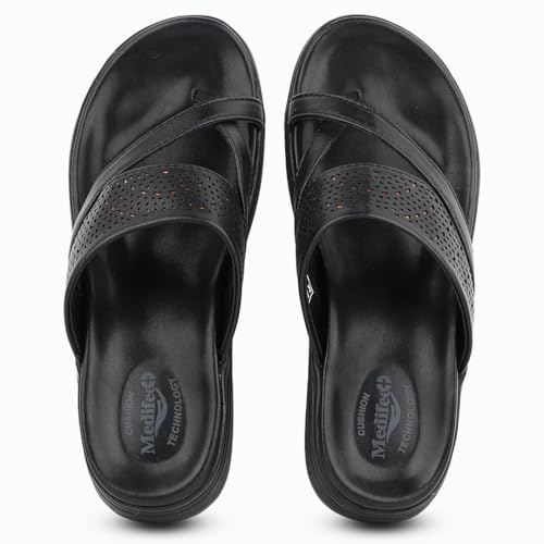 Image of Medifeet SoftStep X-Ring Toe Comfort Slides For Women's - CushionFlow Midsole Arch Support for All-Day Support