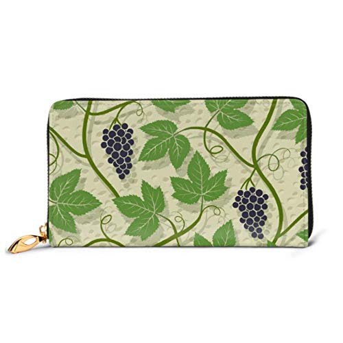 Preisvergleich Produktbild JHGFG Mode Handtasche Reißverschluss Brieftasche Traubenmuster Telefon Kupplung Geldbörse Abendkupplung Blockieren Leder Brieftasche Multi Card Organizer