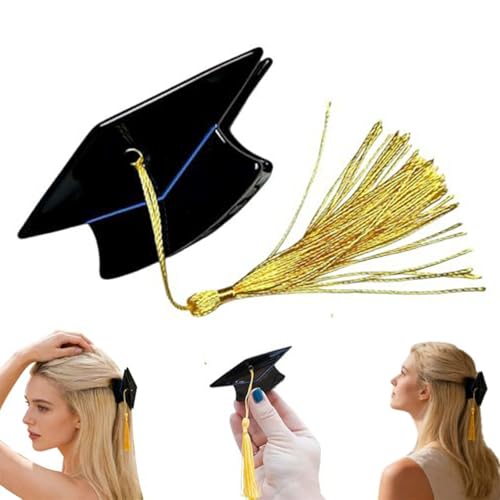 Graduation Cap Hair Claw, Graduation Cap Tassel Hair Clip, Mini...