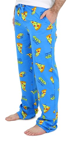 Disney Toy Story Pizza Planet Aliens PJ Pants Pajamas for Men - Elastic Waist, Pockets, Button Fly - Blue, Small2