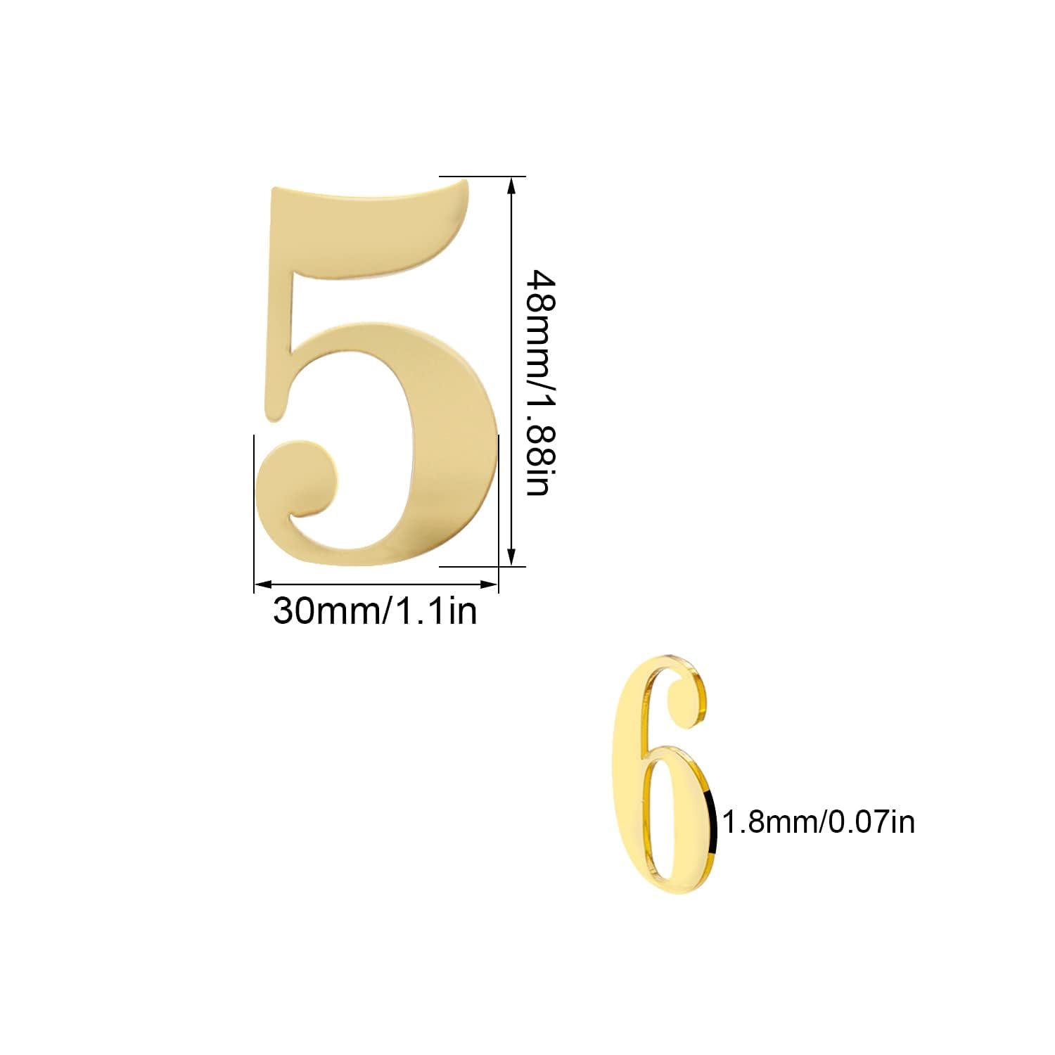 10 Numeri Civici Adesivi 3D Bronzo - Autoadesivi Impermeabili Per Porte E Cassette Postali - Foto 8