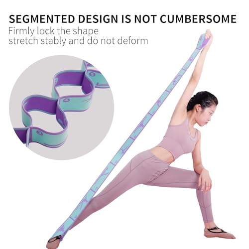 9 Loops Elastic Yoga Strap - Adjustable Stretching Band for Physical Therapy, Dance, Pilates & Gymnastics, Multi-Loop Exercise Band for Flexibility, Home Workout - Image 3