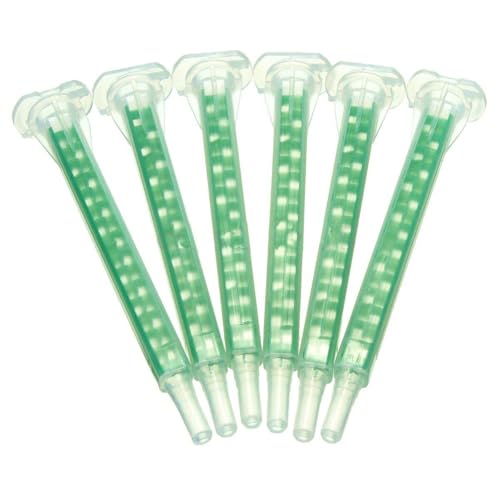 NEIQIUWING 50 boquillas mezcladoras de plástico verde F6-16 AB, 83 mm, 16 aumentos, para cartuchos de 50 ml y 37 ml, para serie MA y conector de bayoneta cuadrada