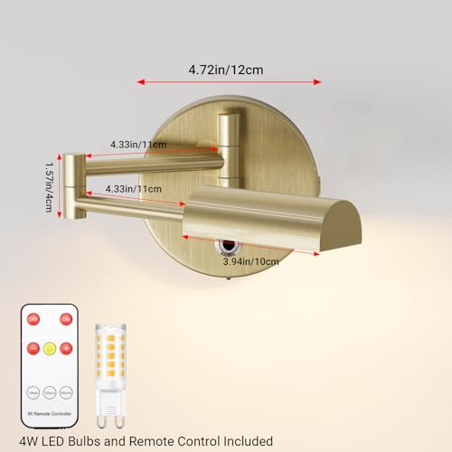 Image of Tipace Battery Operated Wall Sconce,No Wired Rechargeable Wall Lamp 180Rotate with Remote Control,Warm Light Cordless Wall Light Fixtures for Bathroom Hallway Kitchen,Black(Bulb Included)