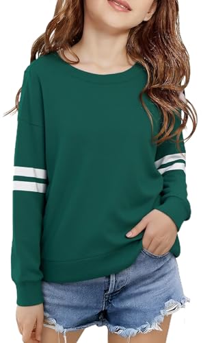 Image of SELINK Girls Big Kids Long Sleeve Striped Color Block Pocket Tees