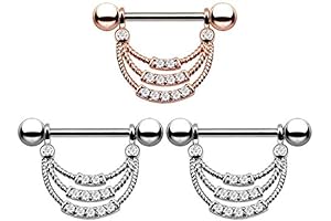 Charming 18k Solid Gold Diamond Christmas Nipple Adornments