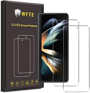 WFTE [2-Pack Screen Protector for Samsung Galaxy Z Fold 4,Anti-Scratch,High Transparency,Anti-fingerprint,Bubble-Free,Dust-Free Premium Screen Protector Tempered Glass For Samsung Galaxy Z Fold4