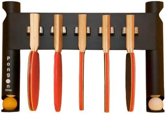 Pongon Wall Mount Table Tennis/Ping Pong Paddle and Ball Holder