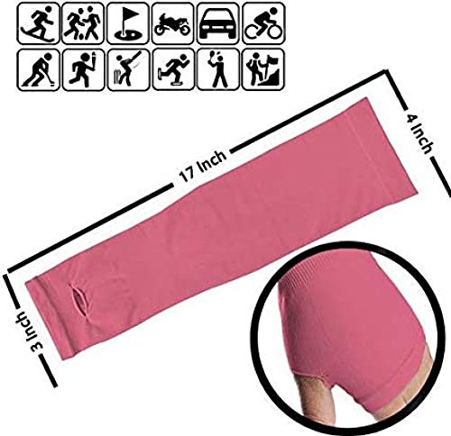 Image of MIZUNA Sun Protection Arm Sleeves Hand gloves For Men & Women,Thumb Holes UPF 50 Arm Cover for Biking,Cricket,Cycling, Golf, Outdoor Sports