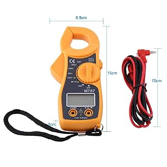 Digital Clamp Meter T RMS 6000 Counts, Multimeter Voltage Tester Auto-ranging, Measures Current Voltage Temperature Capacitance Diodes Continuity Duty Cycle