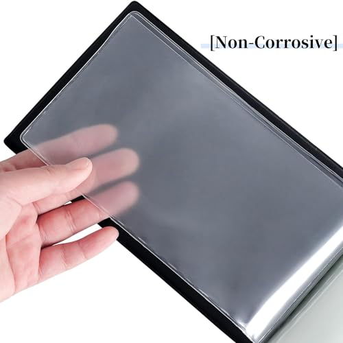 Image of 40 Pockets Banknote Currency Collecting Album - 20 Sheets Clear Dollar /Note Bill Holders World Money Storage Book Collection Supplies Double-Sided Pages for Trading Cards Stamps Tickets-Green