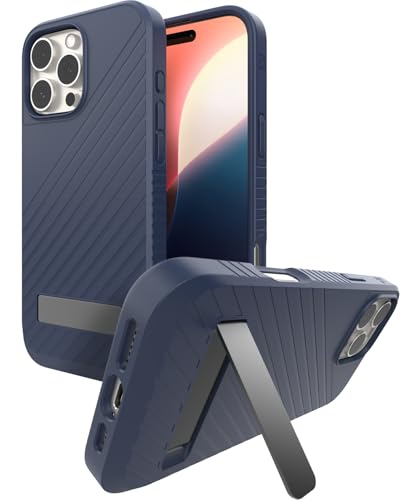 Coque iPhone 16 Pro Max ZAGG Denali béquille intégrée et protection en graphène bleu