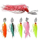 6 PCS Chaterbait Fishing Lures, Sharp Chatter Baits for Bass Fishing, Realistic Swimming Movements, Suitable for Pike, Perch, Trout, Vermicelli (Multiple Colors)