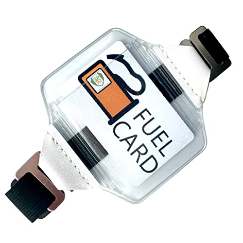 5 Pack - Heavy Duty Visor Fuel Card Holder with Clear Vinyl Pocket - Truck & Car Accessories for...