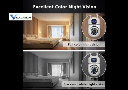 Image of 5+5MP Dual Lens Smart Wi-Fi CCTV Camera | 360 PTZ | 20M Color Night Vision | Human Motion Detection | Auto Tracking | Two-Way Audio | App Control | Supports 128GB SD Card