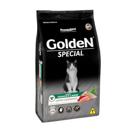 Ração Premier Golden para Gatos Adultos Castrados Frango e Carne ...