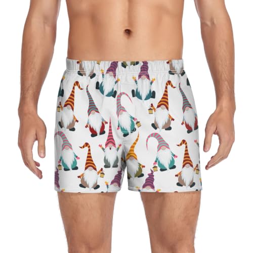 Image of Men's Boxer Shorts Cotton Loose Underwear with Button Fly