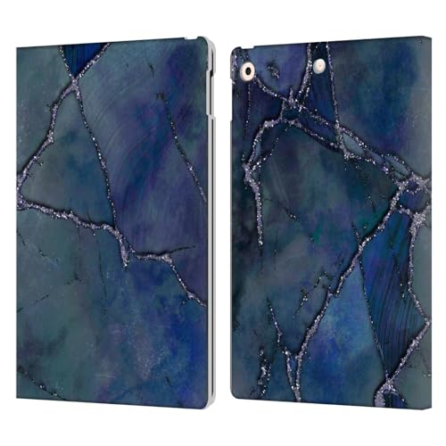 Étui portefeuille en cuir LebensArt Indigo pour iPad 10.2