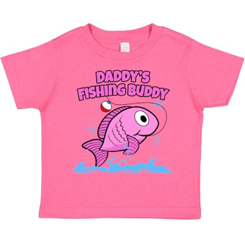 inktastic Daddy's Fishing Buddy (Pink) Toddler T-Shirt