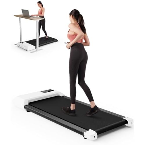 Walking Pad, Under Desk Treadmill for Home Office, Portable Mini Treadmill with Remote Control, 2.5 HP Walking Jogging Machine in LED Display, 265 lbs Weight Capacity, Free Installation