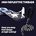2 Pack Dog Leash, 4/5//6 FT Heavy Duty Nylon Rope Pet Leashes with Comfortable Padded Handle, Reflective Dog Leashes for Small Medium and Large Dogs (5FT-1/2,Black/Black)