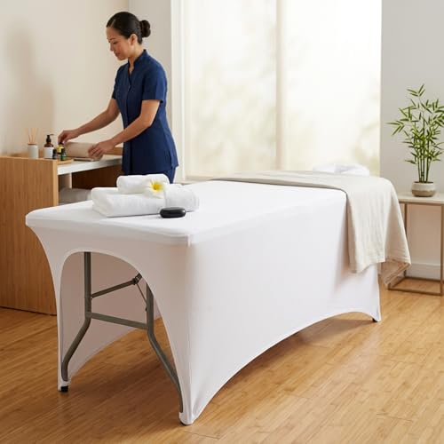 Funda para mesa de masaje impermeable de cuero PU para cama de pestañas 4