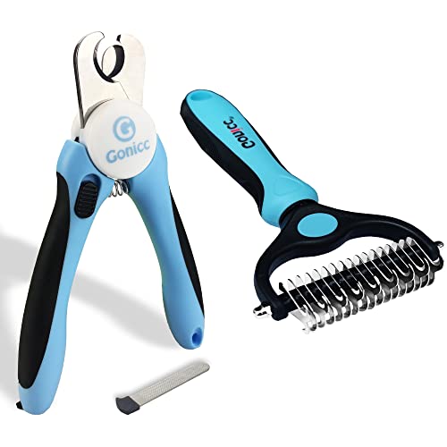 gonicc Dog & Cat Pets Nail Clippers and Dematting Comb. Nail Clip...