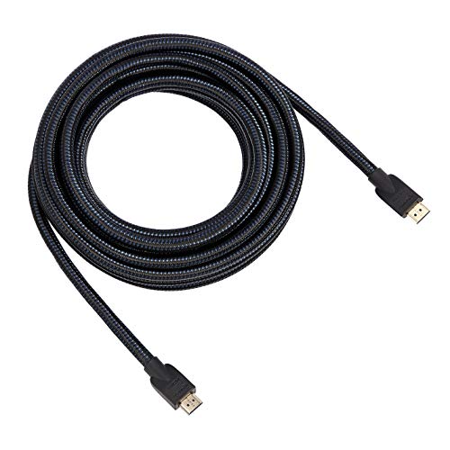 AmazonBasics Nylon-Braided 4K, 18Gbps HDMI to HDMI Cable, 25 Feet