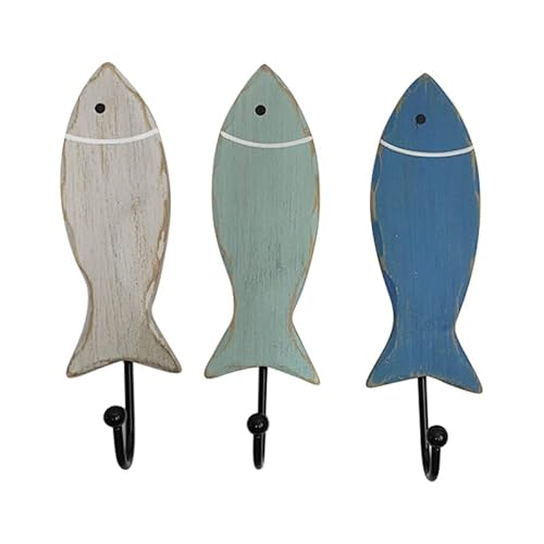The Bridge Collection Set of 3 Fish Wall Hooks -