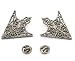 1pair Brooches Men's Suits And Accessories The Golden Palace Retro Hollow Pattern Shirt Collar Brooch Buckle Angle Triangle