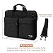 KINGSLONG 17-17.3 inch Slim Laptop Bag, Computer Carrying Case with Shoulder Strap, Notebook Handbag Cover for Men Women Fits Acer Asus Lenovo HP Toshiba Black