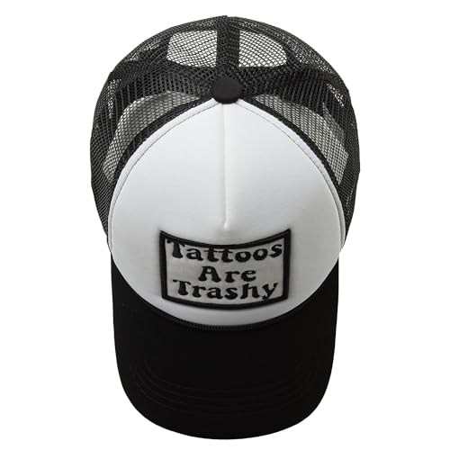 Image of Embroidered Lettering Print Truck Hat Baseball Cap Trucker Mesh Snapback Hat