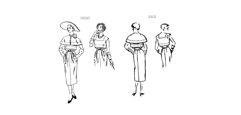 Vogue V1964B5 Misses' Dress and Capelet B5 (8-10-12-14-16), Multicolour - Image 3
