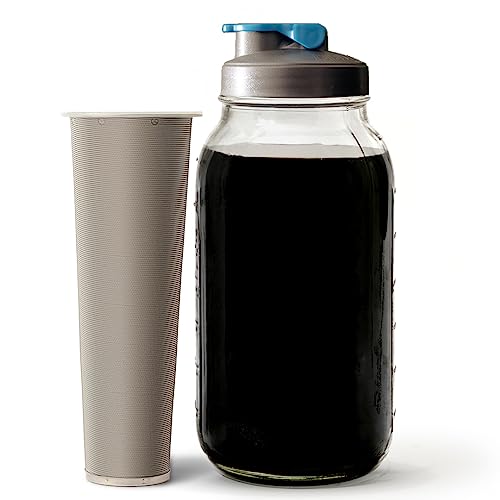 County Line Kitchen Cold Brew Coffee Maker, Mason Jar Pitcher Heavy