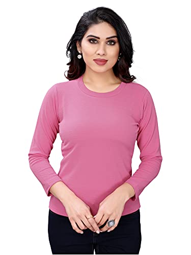 Image of Selvia Women Knitted Regular fit Top(179TKN2912-XL Pink XL)