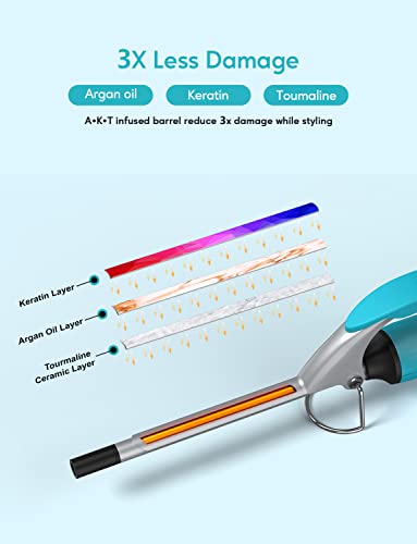 Terviiix Small Curling Iron For Short Hair, 9Mm Thin Curling Iron Wand, 3/8 Inch Small Barrel Skinny Hair Curling Tongs, Ceramic Tiny Curling Wand Iron With Digital Adjustable Temperature & Glove #TOP3
