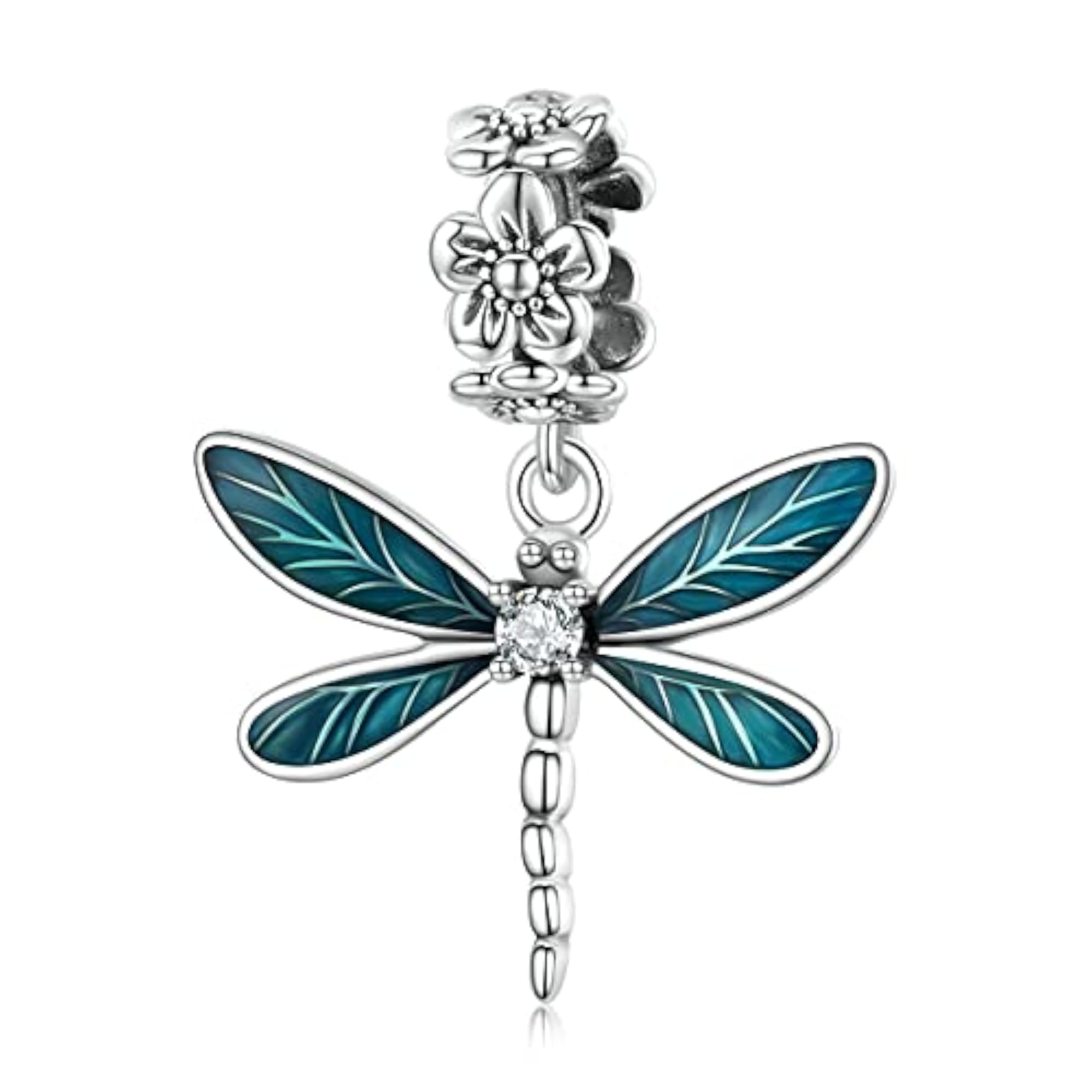 Women's 925 Sterling Silver Butterfly & Dragonfly Charm Bead