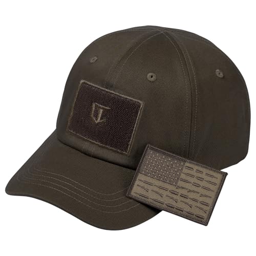 Image of Tactical Hat with Flag Patch Camo Military Army Hats Adjustable Trucker Baseball Cap Soft Top for Shooting
