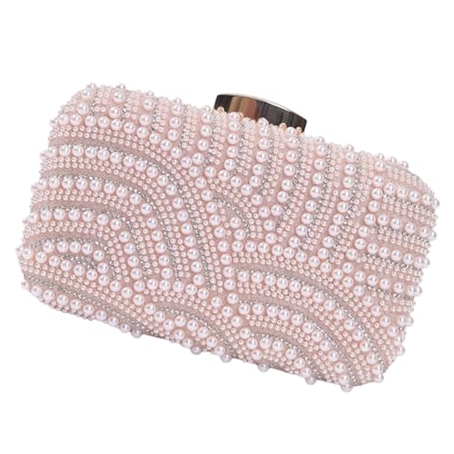 Sac à bandoulière décoré de fausses perles scintillantes et intérieur spacieux