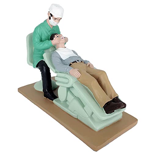 BILXXY Figurine de Dentiste hygiéniste d'artisanat Dentaire, décorations de Bureau créatives Figurine de Sculpture Peinte à la Main, Cadeau de Docteur personnalisé Ornement de Clinique de Dentiste Cover