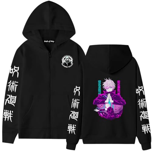 Casual Hoodie for Men and Women Anime Gojo Satoru Hoodie Sweatshirt Jacket Coat